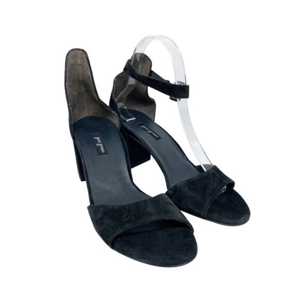 Paul Green Women's Lonnie Black Suede Block‎ Heel Sandals Black UK 4/US 6.5
